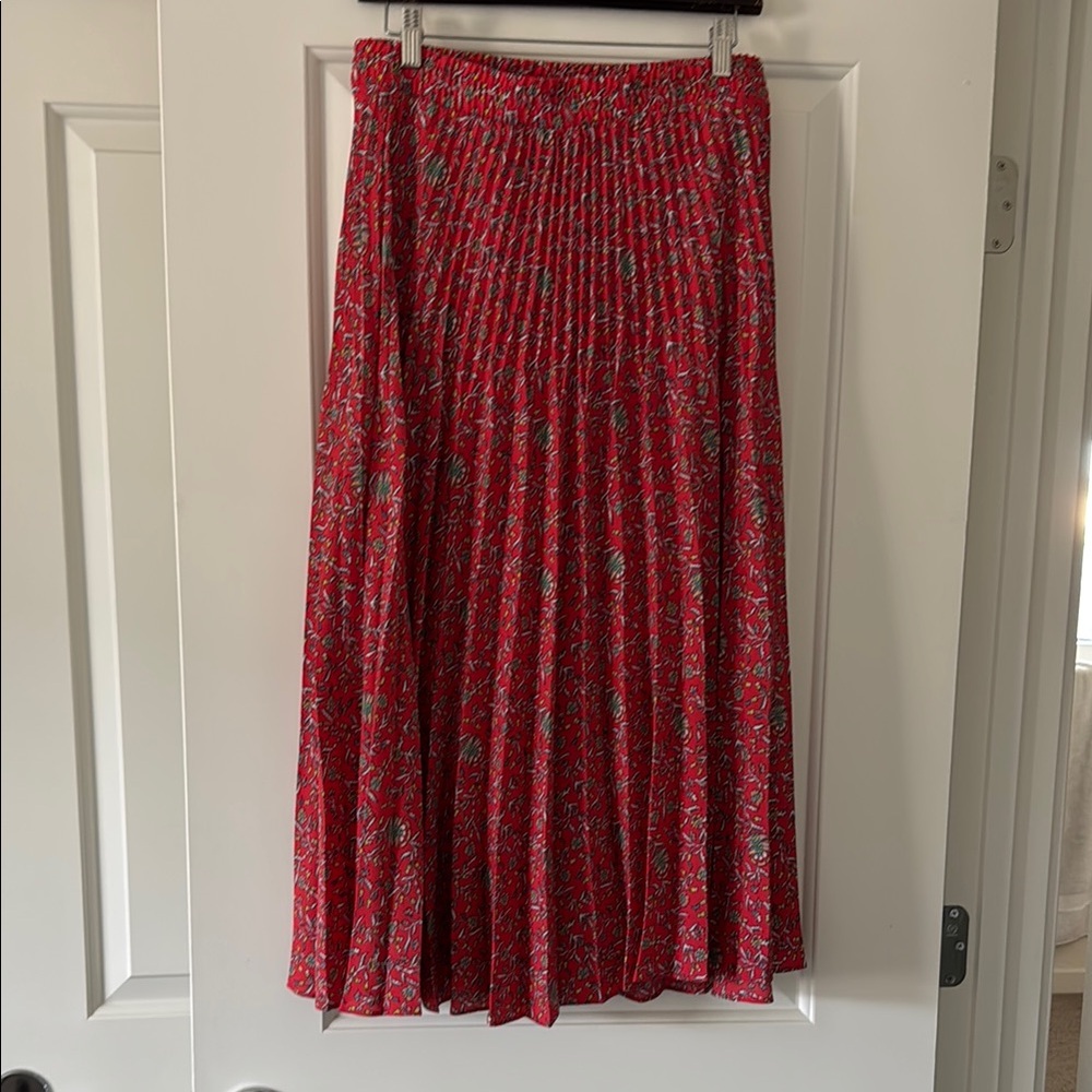 Floral Red Skirt